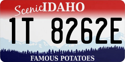 ID license plate 1T8262E