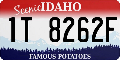 ID license plate 1T8262F