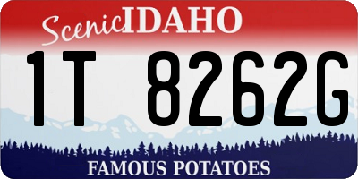 ID license plate 1T8262G