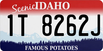 ID license plate 1T8262J
