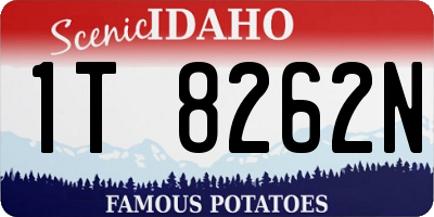 ID license plate 1T8262N