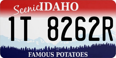 ID license plate 1T8262R