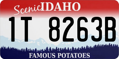 ID license plate 1T8263B