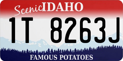 ID license plate 1T8263J