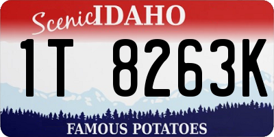 ID license plate 1T8263K