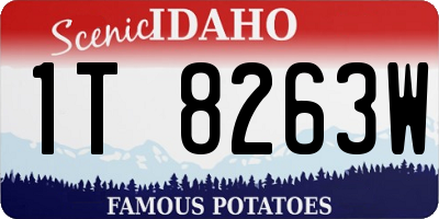 ID license plate 1T8263W