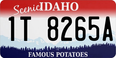 ID license plate 1T8265A