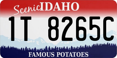 ID license plate 1T8265C