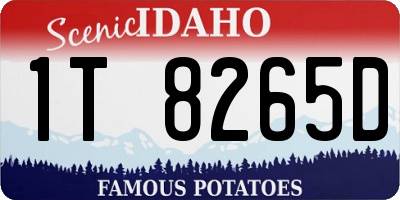 ID license plate 1T8265D