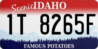 ID license plate 1T8265F