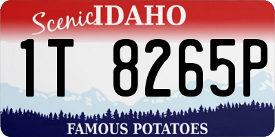 ID license plate 1T8265P