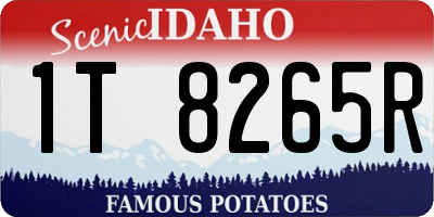 ID license plate 1T8265R