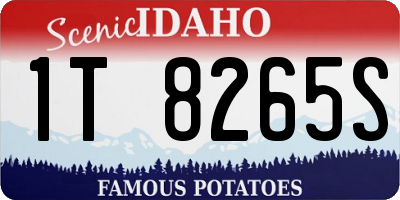 ID license plate 1T8265S