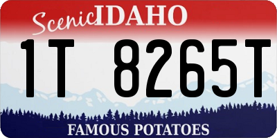 ID license plate 1T8265T