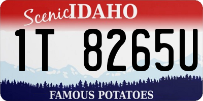 ID license plate 1T8265U