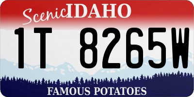 ID license plate 1T8265W