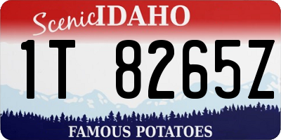 ID license plate 1T8265Z