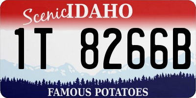 ID license plate 1T8266B