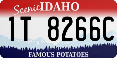 ID license plate 1T8266C