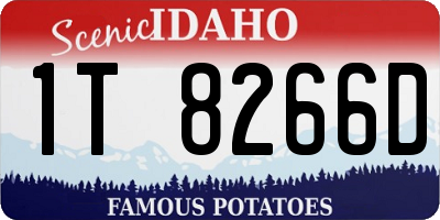 ID license plate 1T8266D