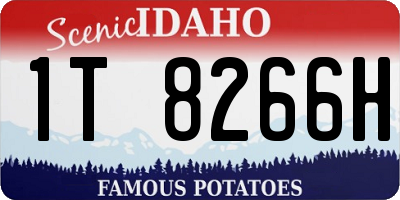 ID license plate 1T8266H