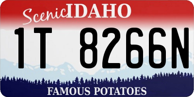 ID license plate 1T8266N