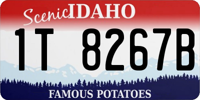 ID license plate 1T8267B