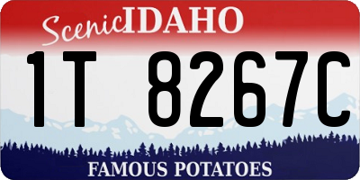 ID license plate 1T8267C