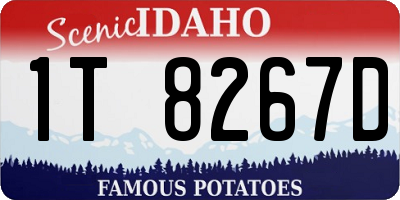 ID license plate 1T8267D