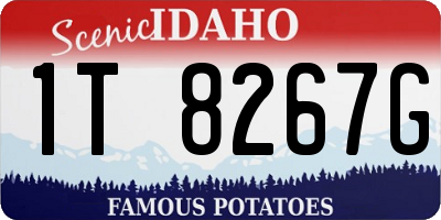ID license plate 1T8267G
