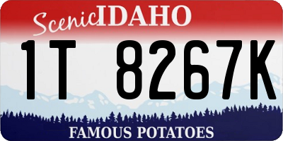 ID license plate 1T8267K