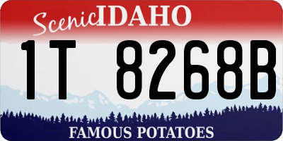 ID license plate 1T8268B