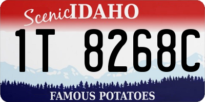 ID license plate 1T8268C