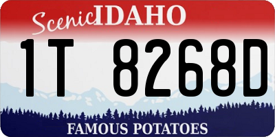 ID license plate 1T8268D