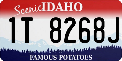 ID license plate 1T8268J