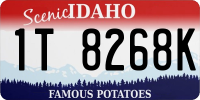 ID license plate 1T8268K