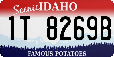 ID license plate 1T8269B