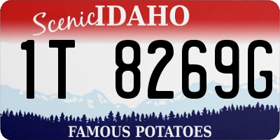 ID license plate 1T8269G