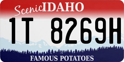 ID license plate 1T8269H