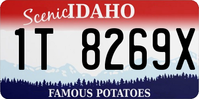 ID license plate 1T8269X