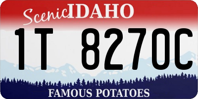 ID license plate 1T8270C