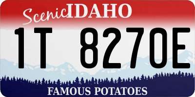 ID license plate 1T8270E