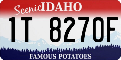 ID license plate 1T8270F