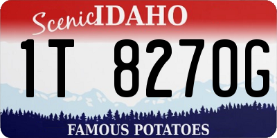 ID license plate 1T8270G