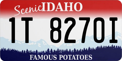 ID license plate 1T8270I