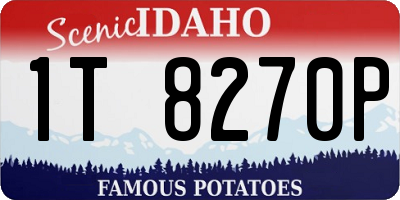 ID license plate 1T8270P
