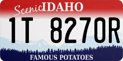 ID license plate 1T8270R