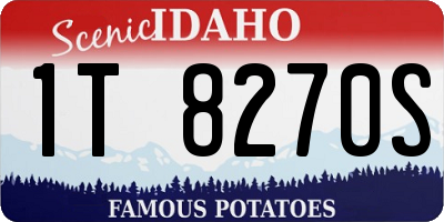 ID license plate 1T8270S