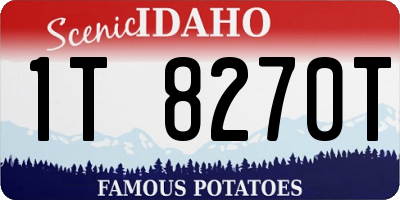 ID license plate 1T8270T