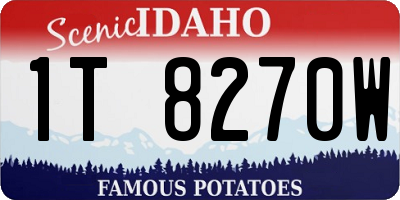 ID license plate 1T8270W